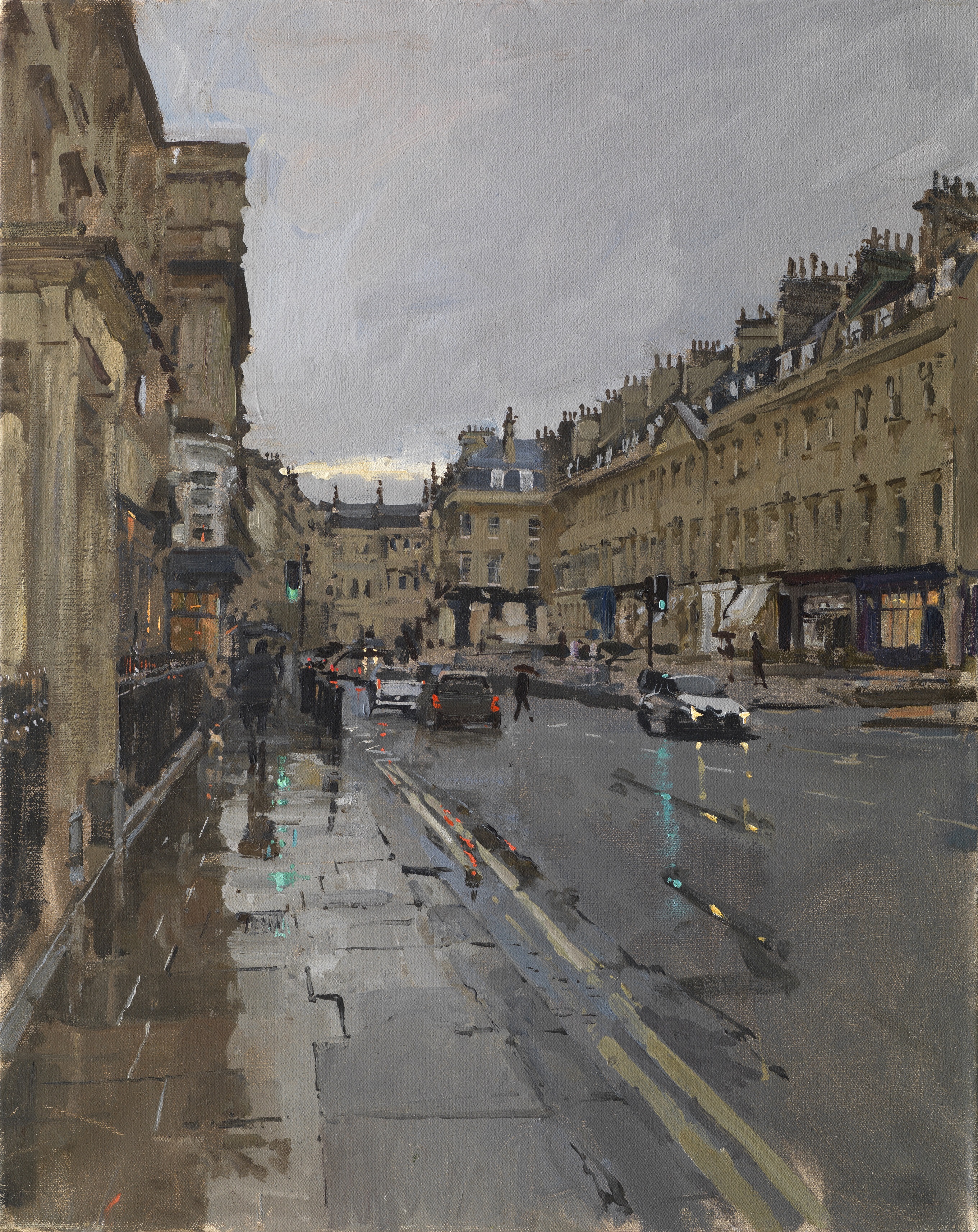 George Street, Rain by Peter Brown