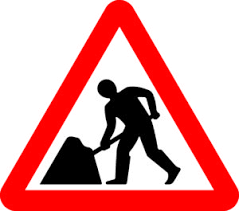 road works sign