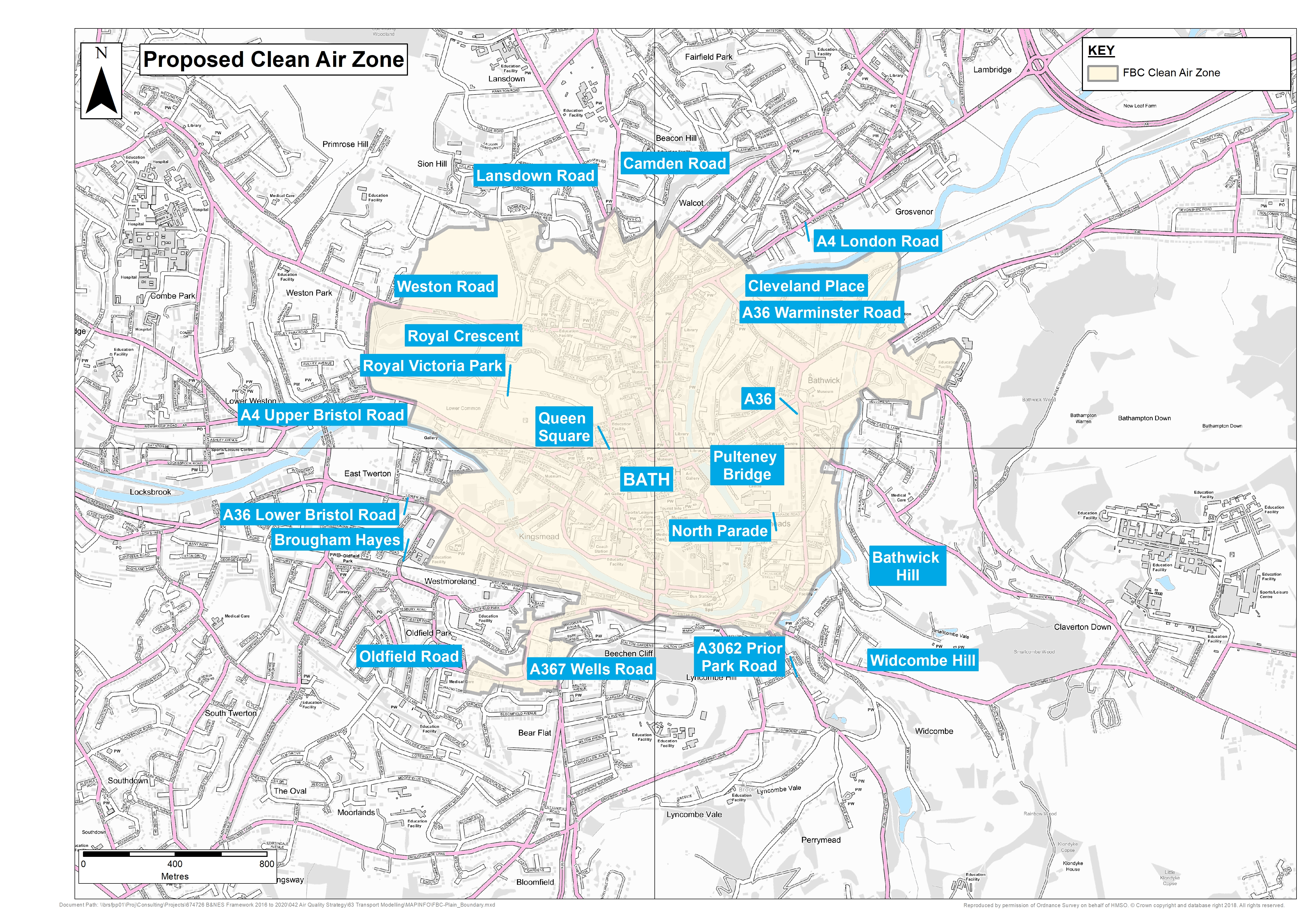 Clean Air Zone map