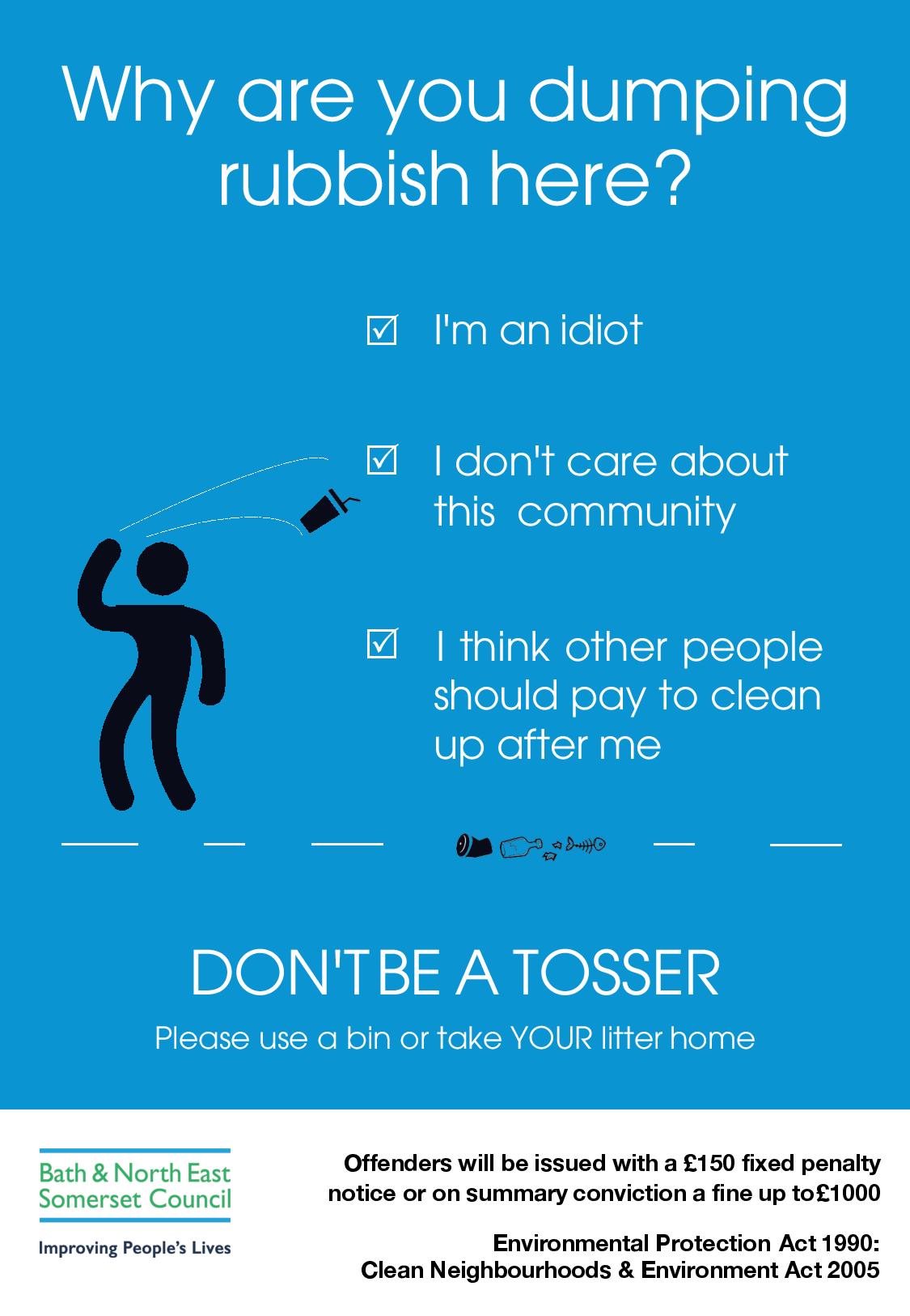 don't be a tosser