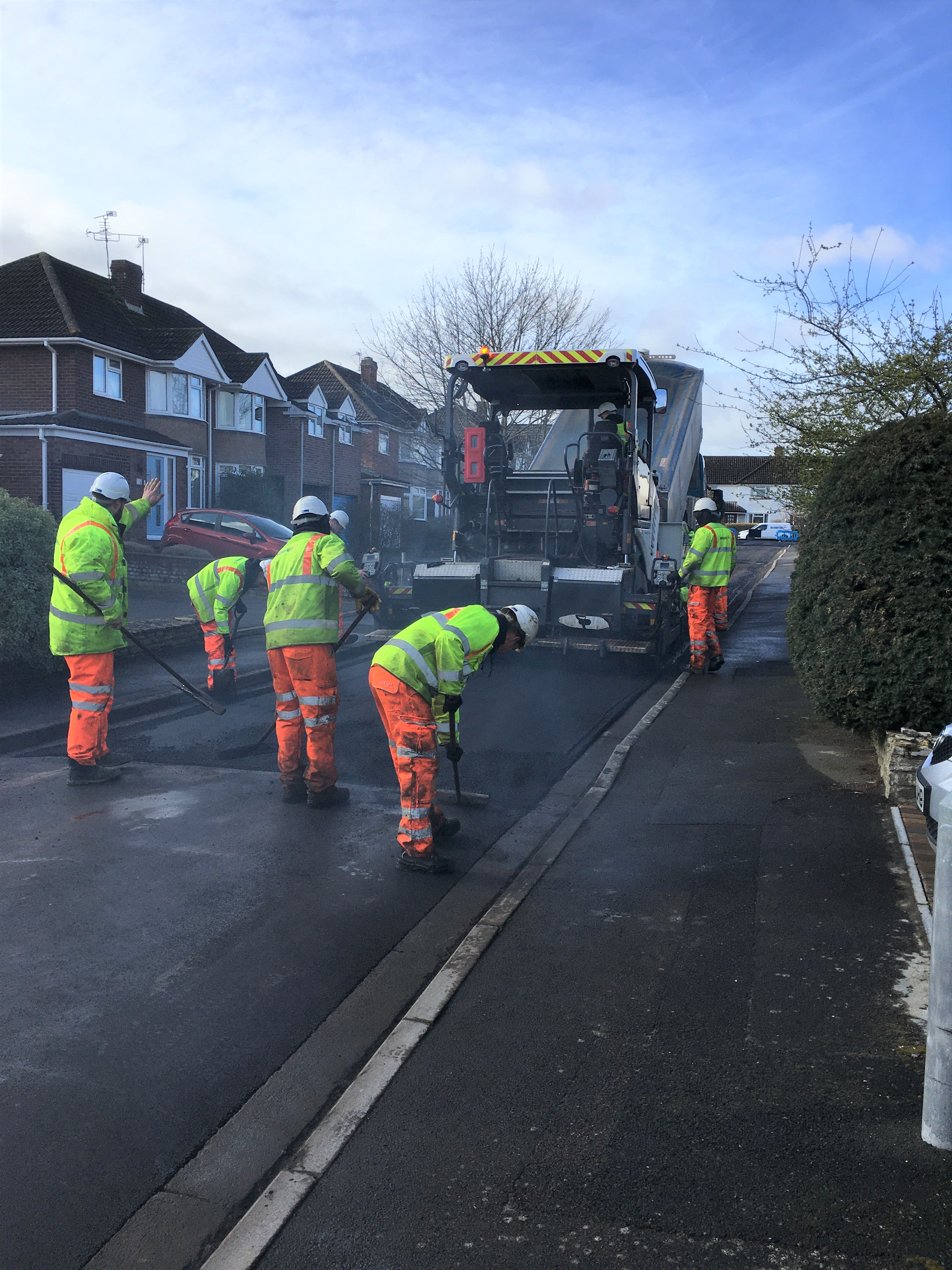 resurfacing road