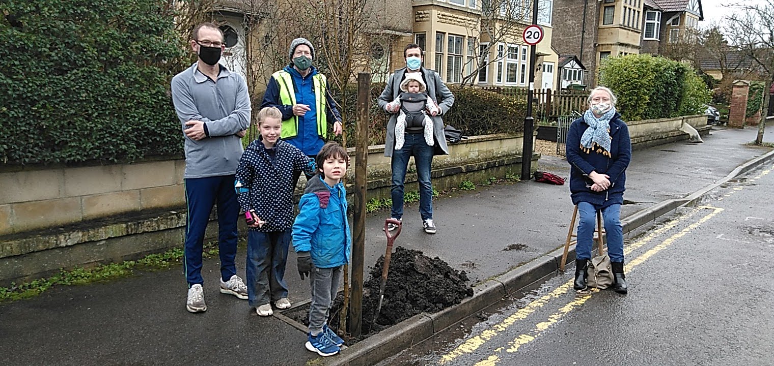 Volunteers plant trees on Bathwick estate