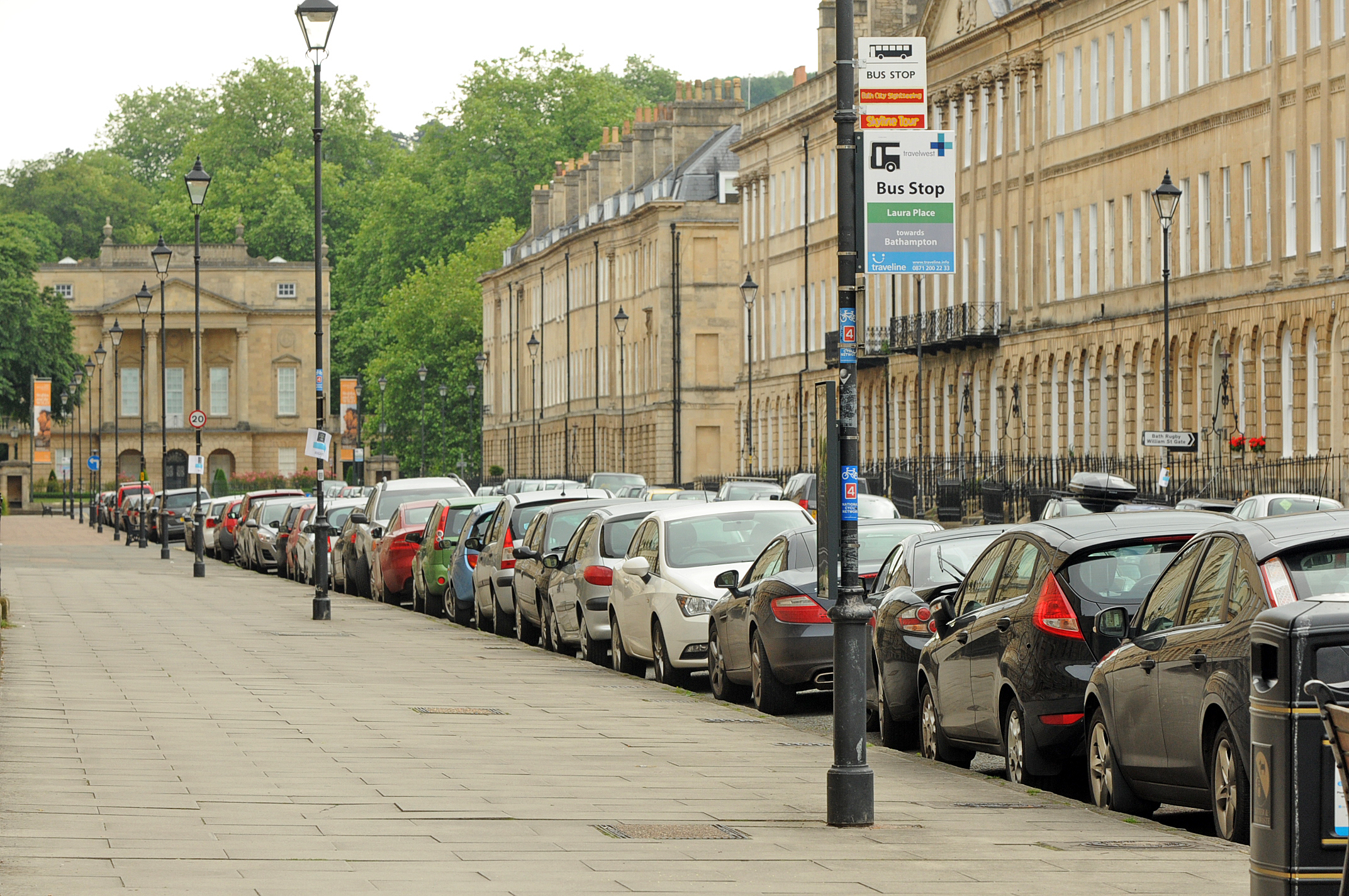 cars parked on the street