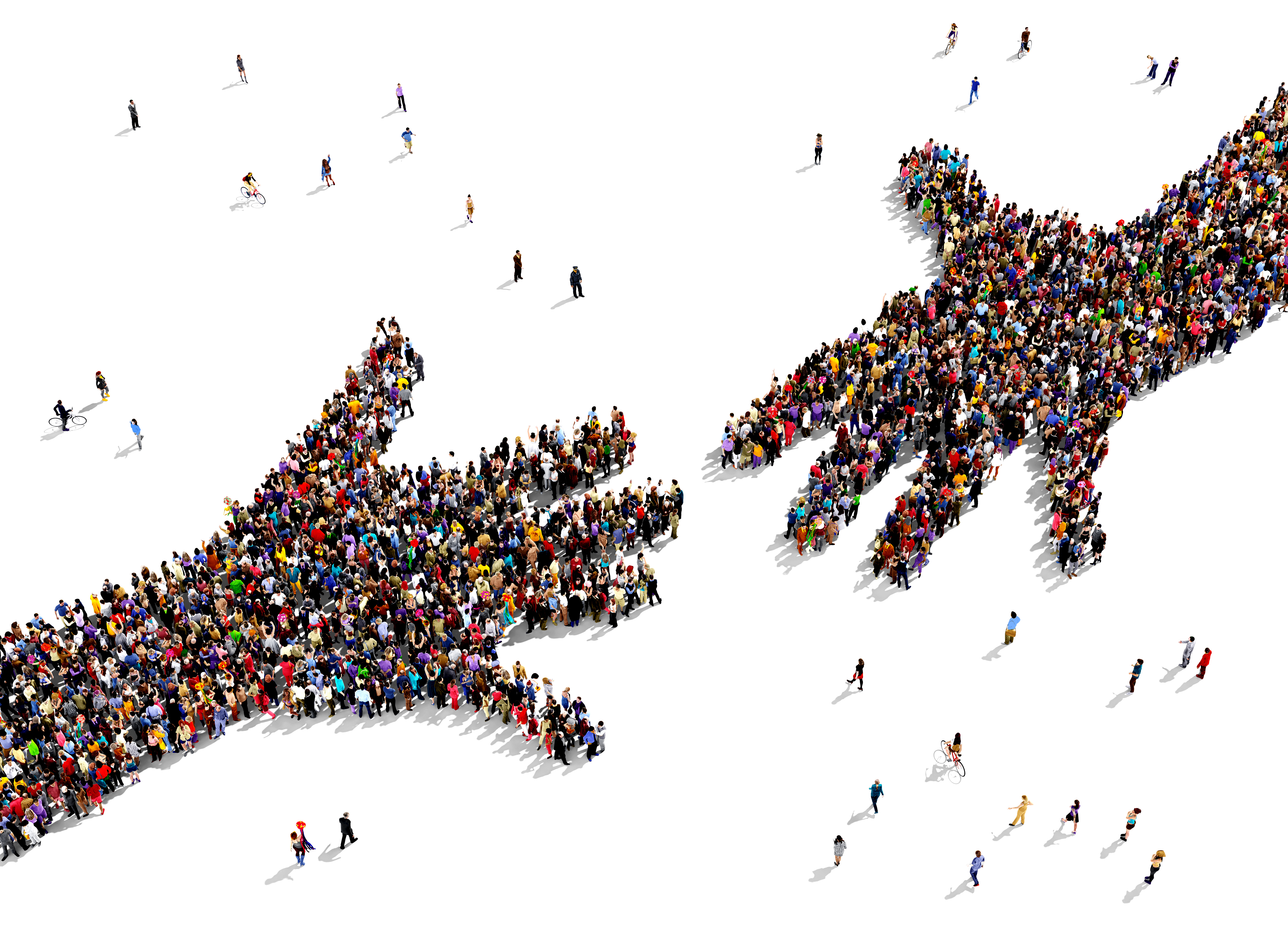 hands reaching out graphic
