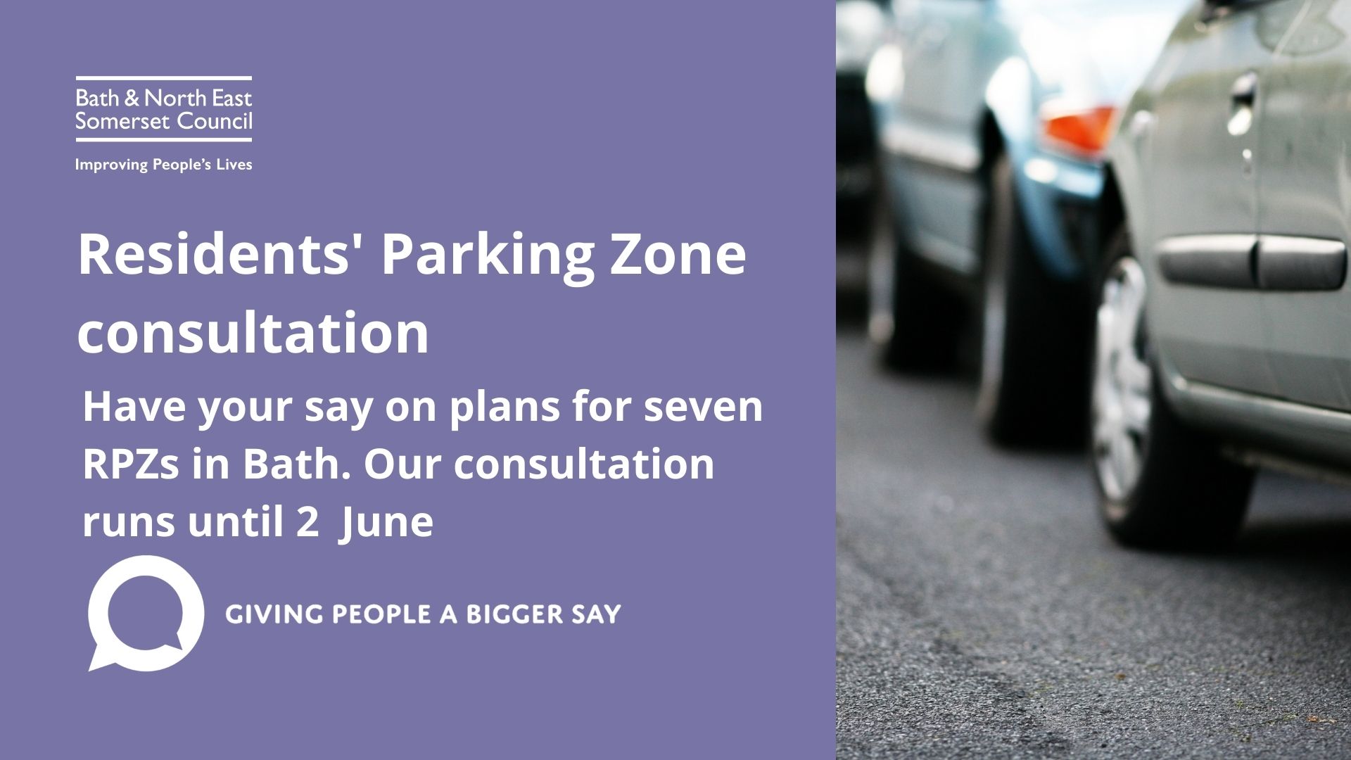 Consultation reminder for Residents’ Parking Zones