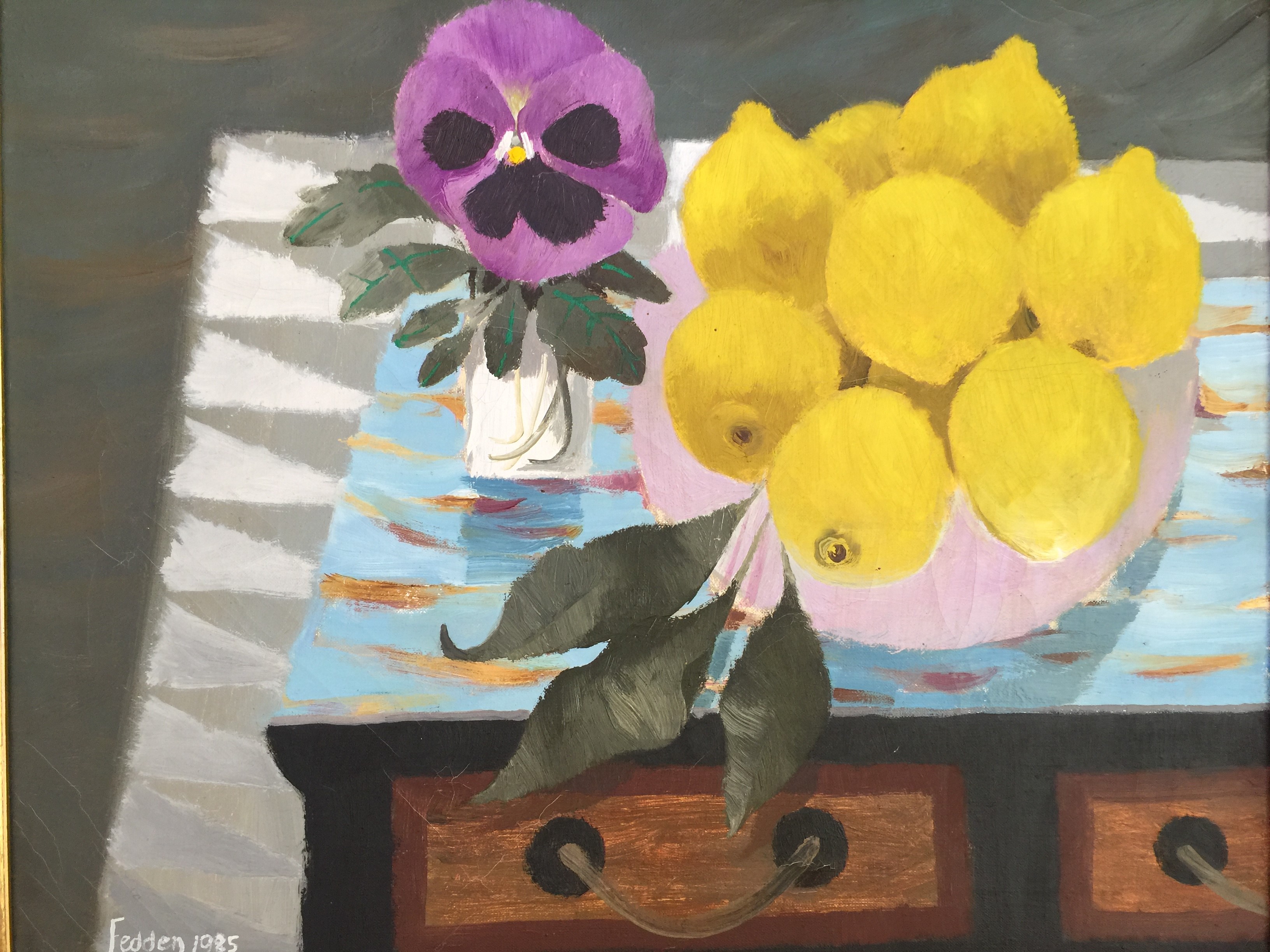 Mary Fedden, Pat's Pansy, 1985
