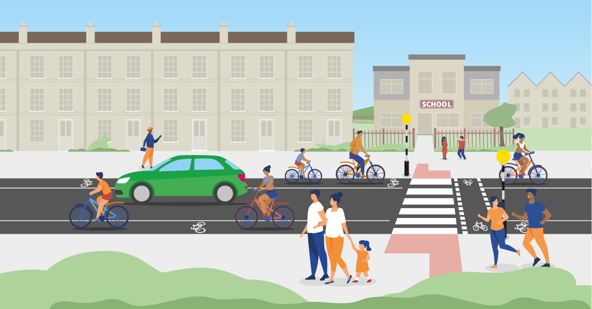 Active travel schemes graphic
