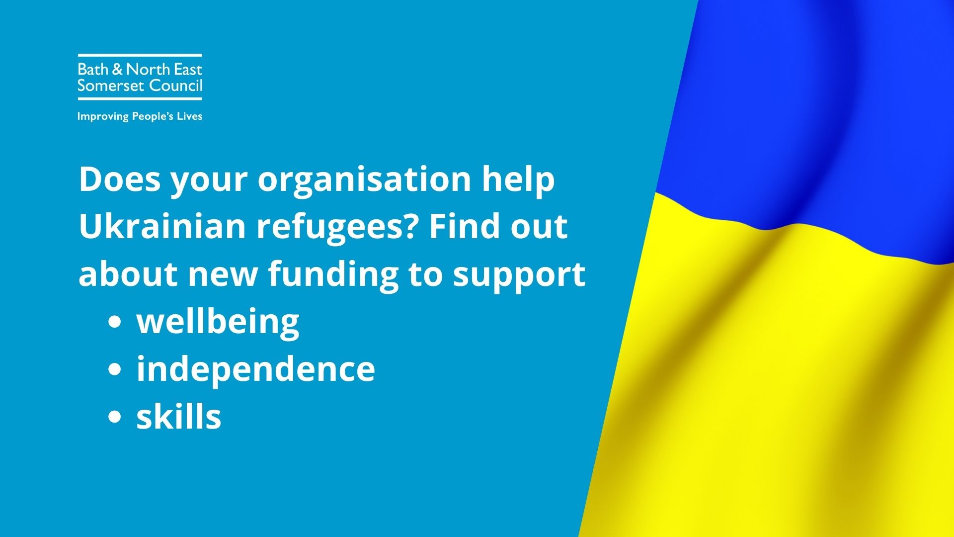 New funding for organisations supporting Ukraine refugees