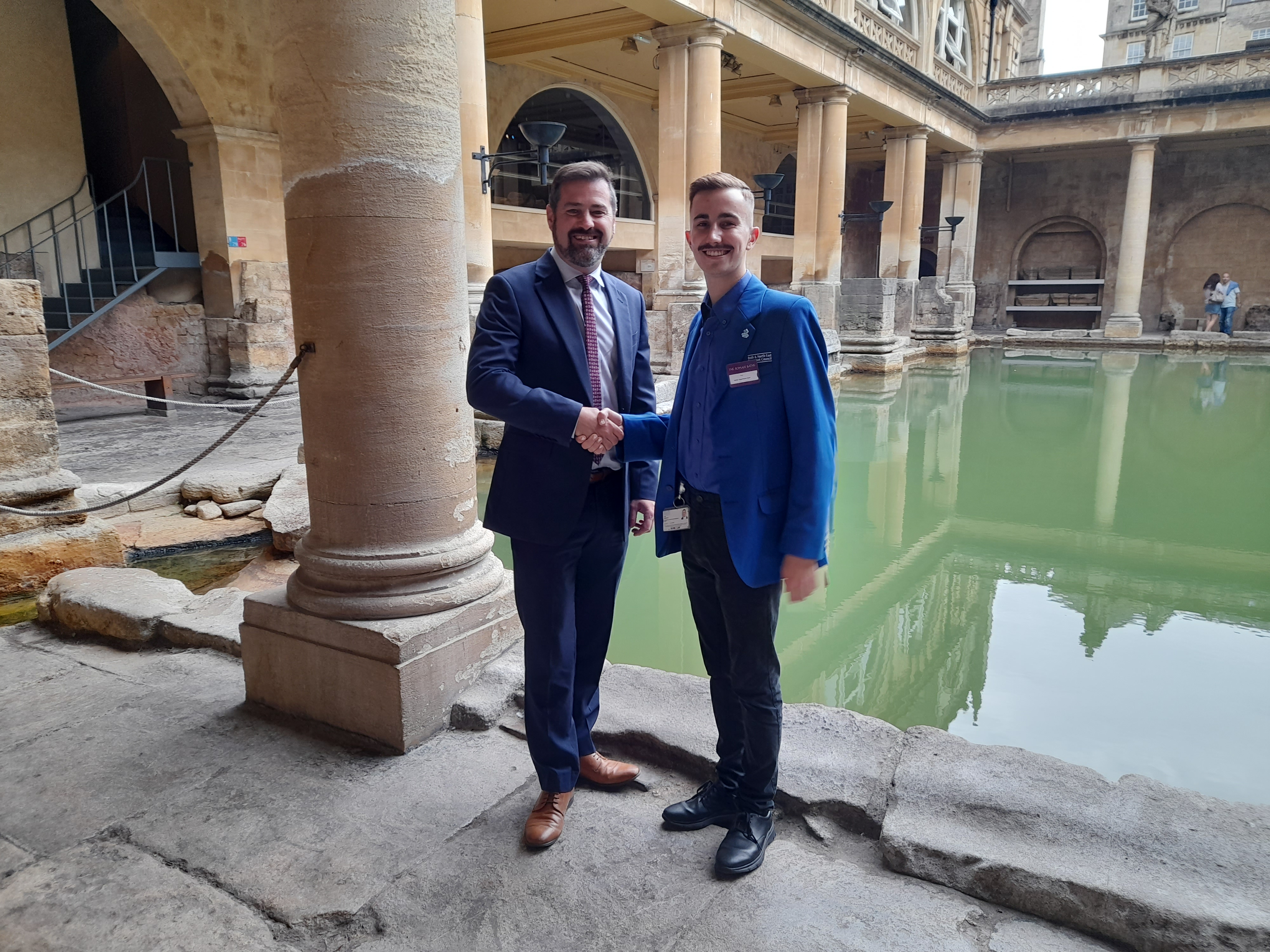 Councillor Kevin Guy and Visitor Experience Host Tom Robinson