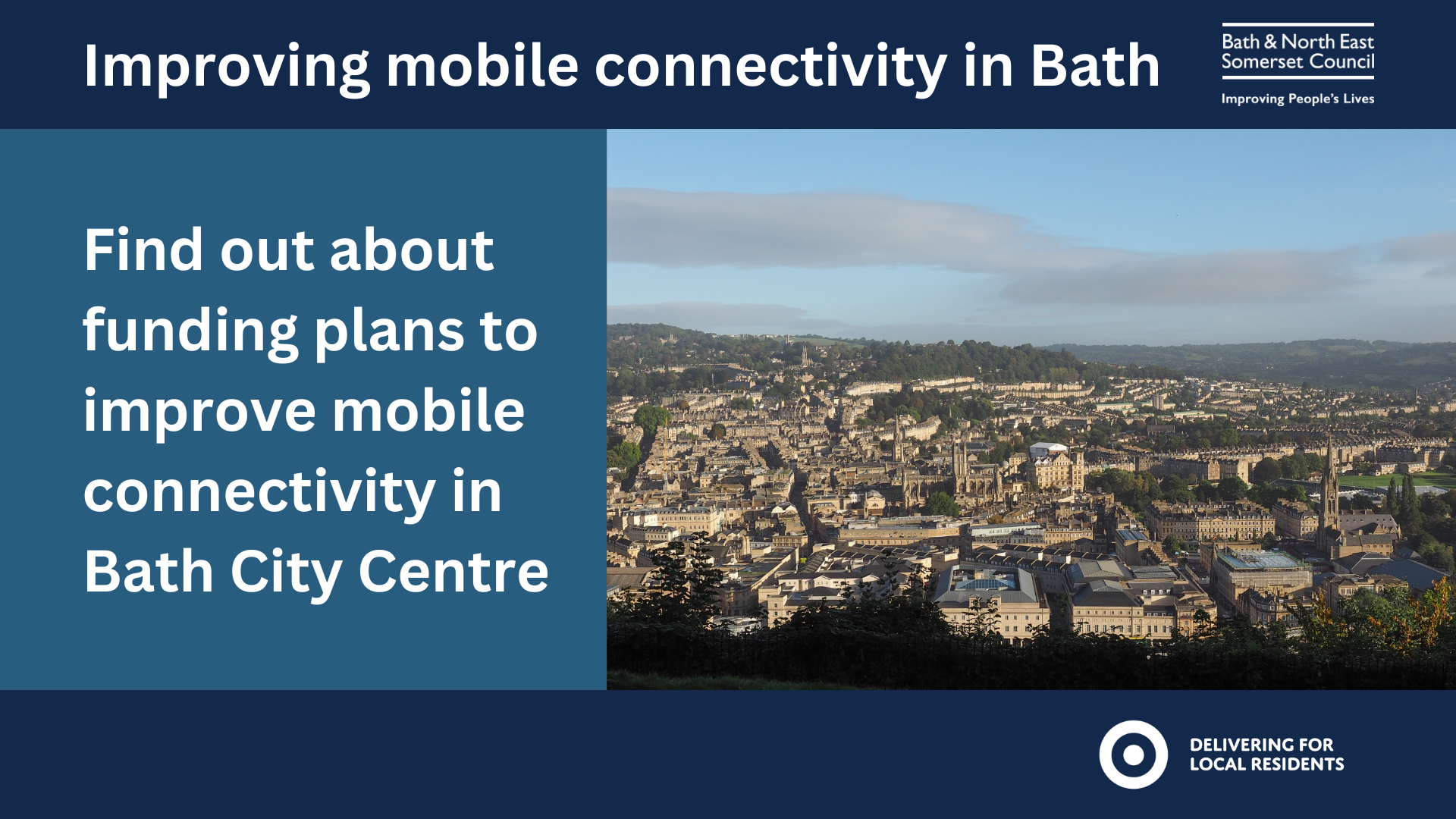 image shows a view of  the city of Bath   