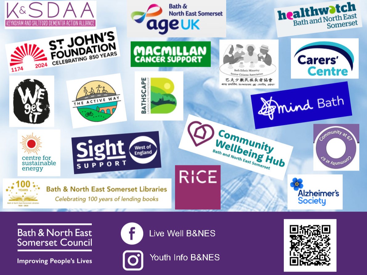 Adult support event poster with organisation logos 