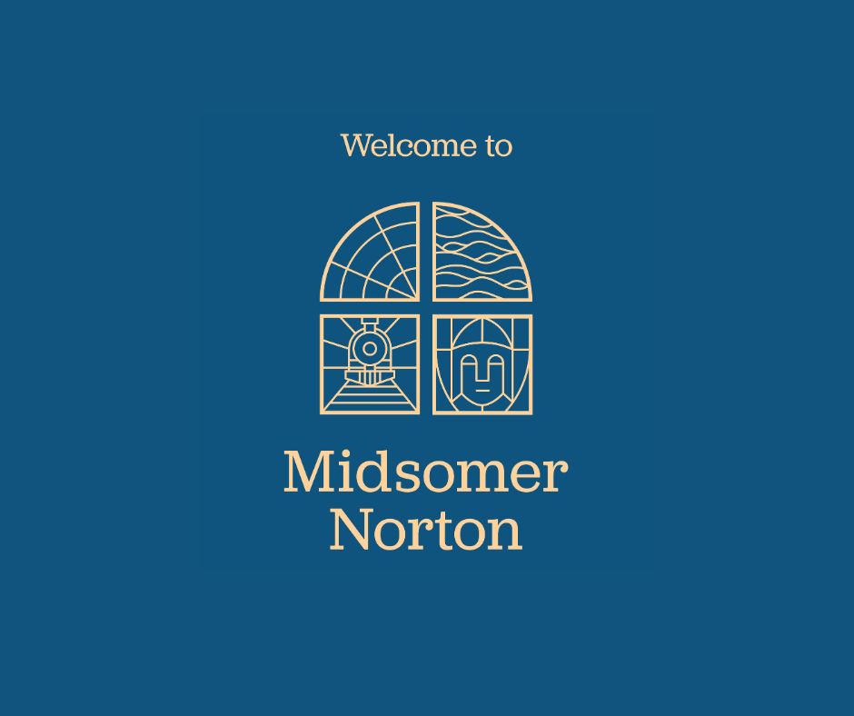 a logo and text saying welcome to Midsomer Norton