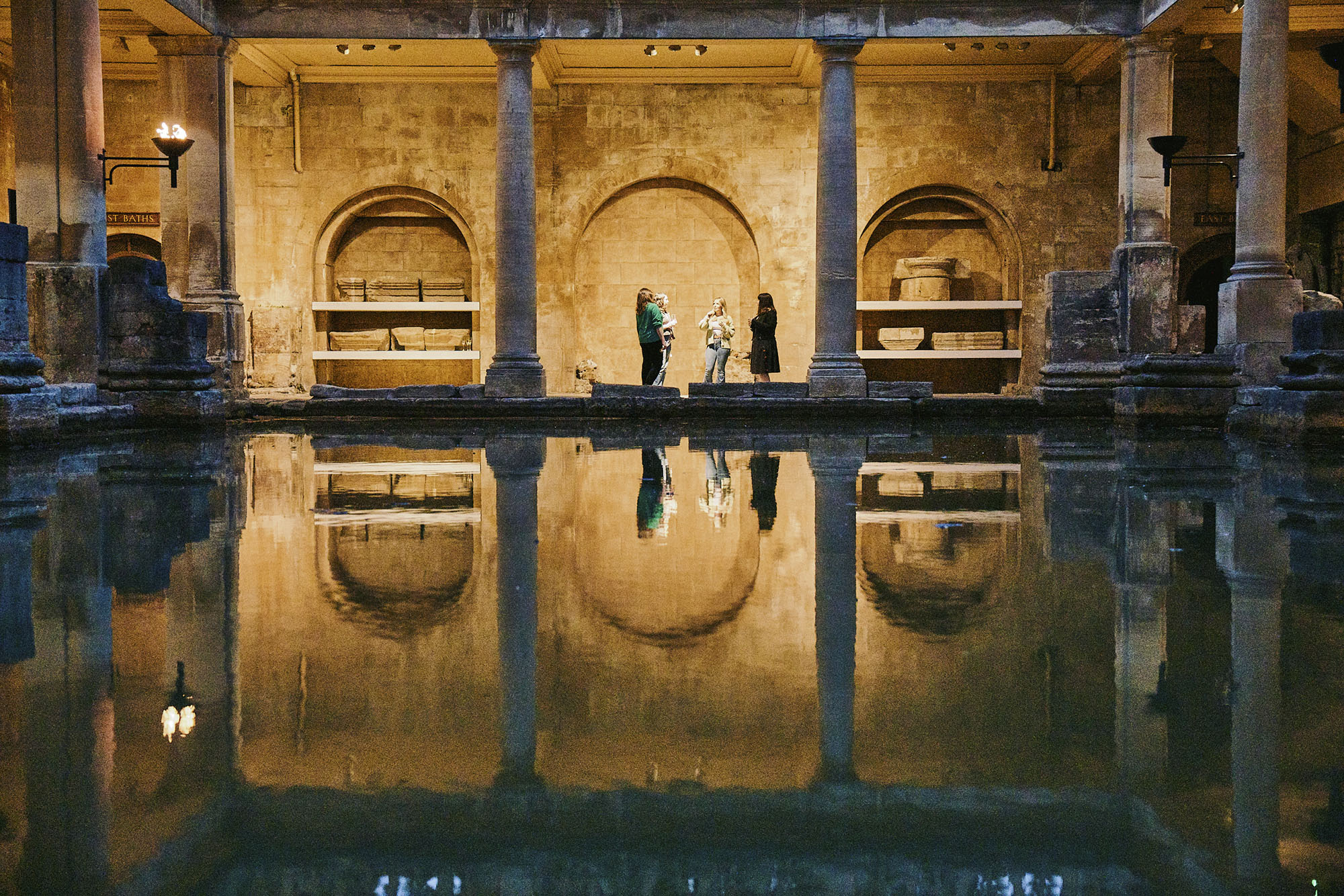 The Great Bath after dark