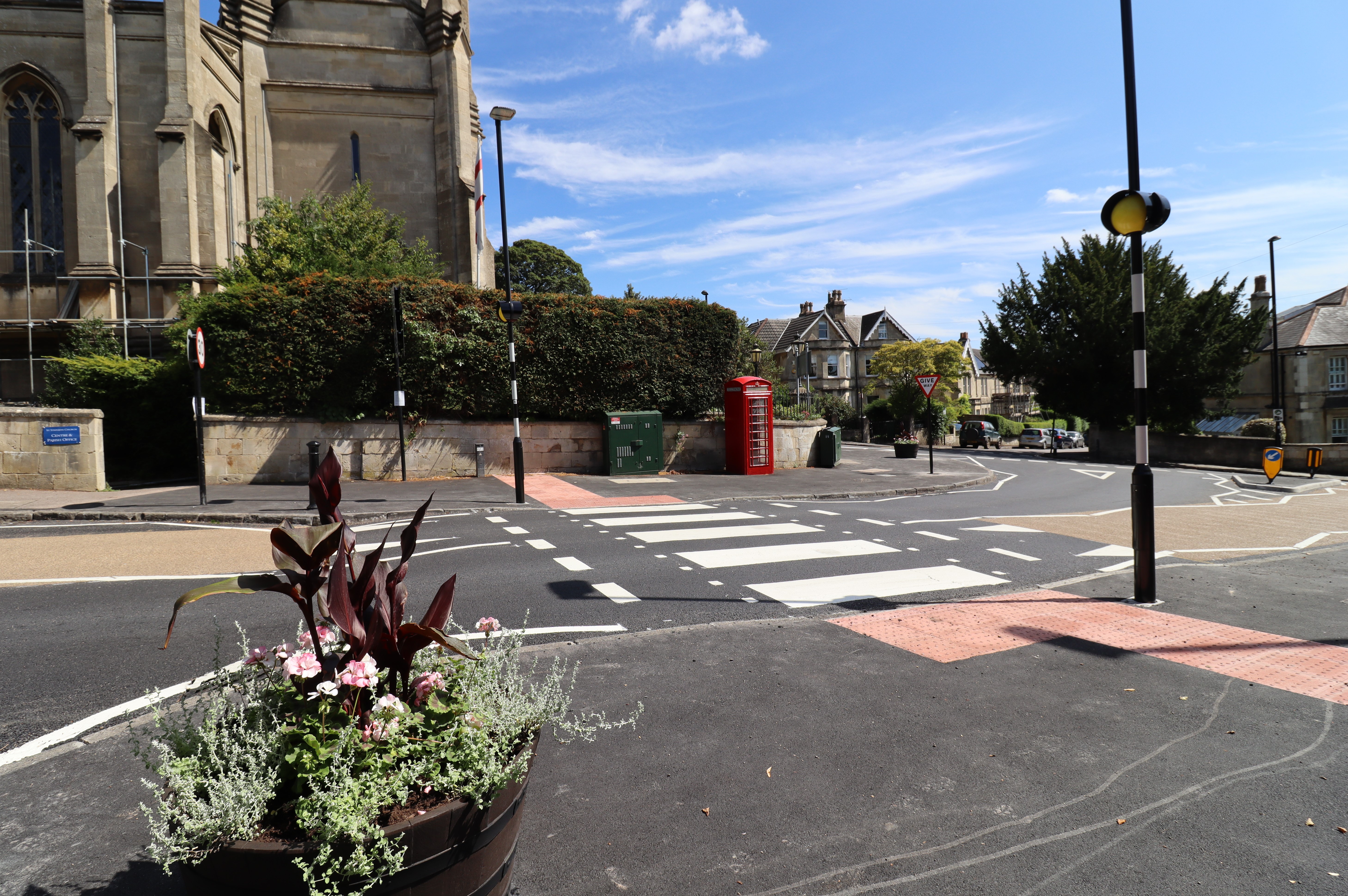 A zebra crossing