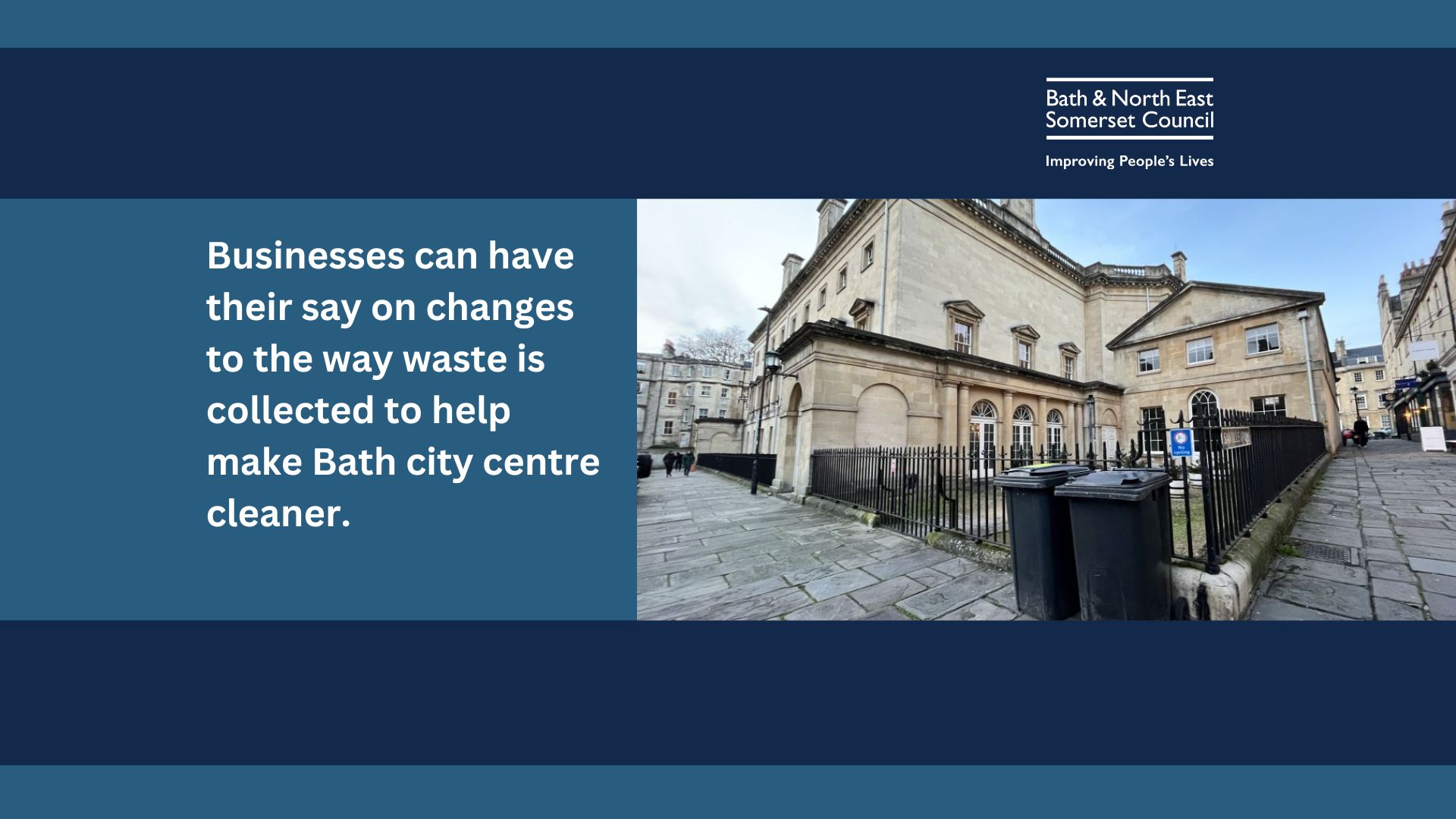 Black bins on a Bath street