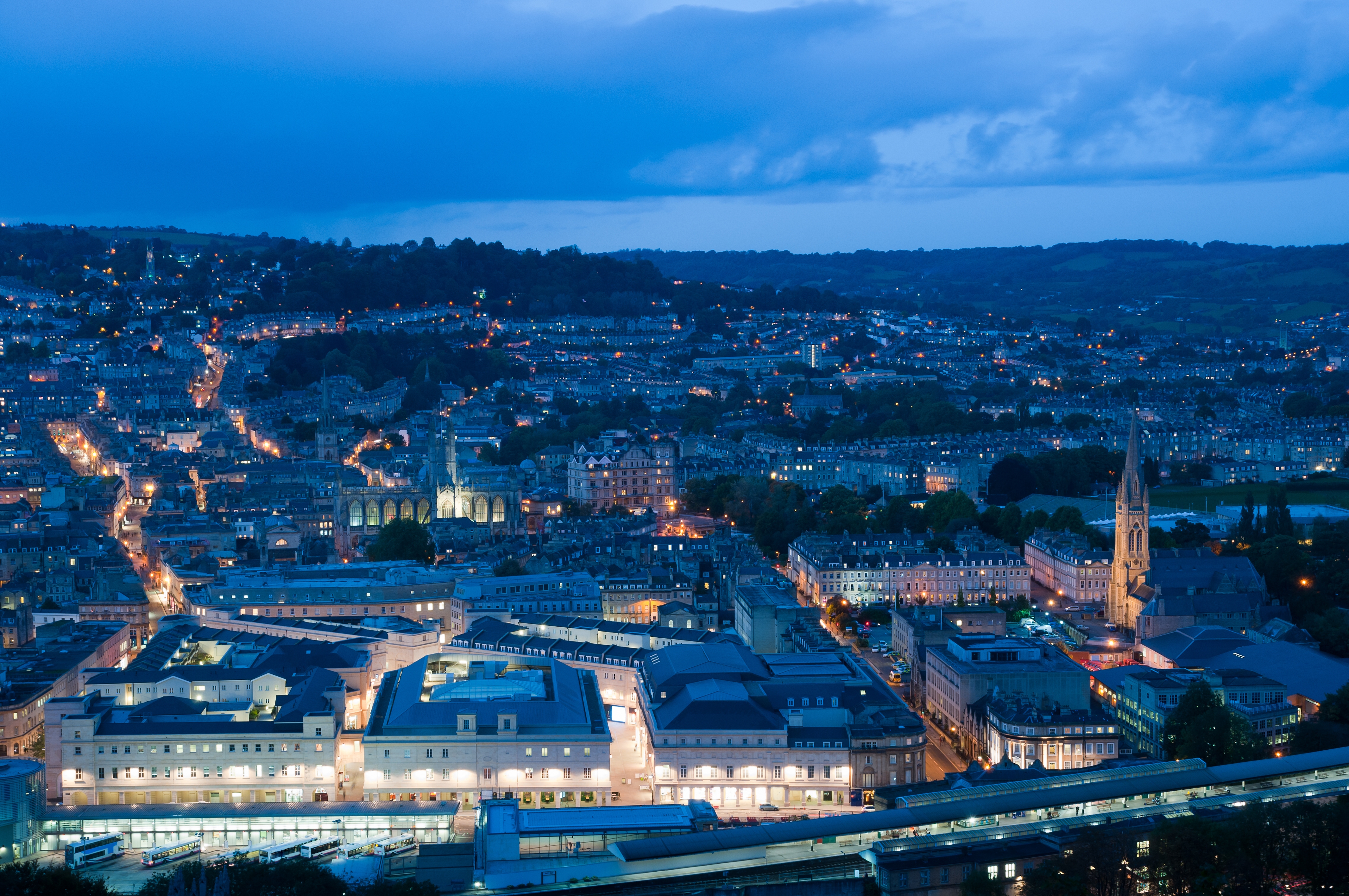 Bath at night