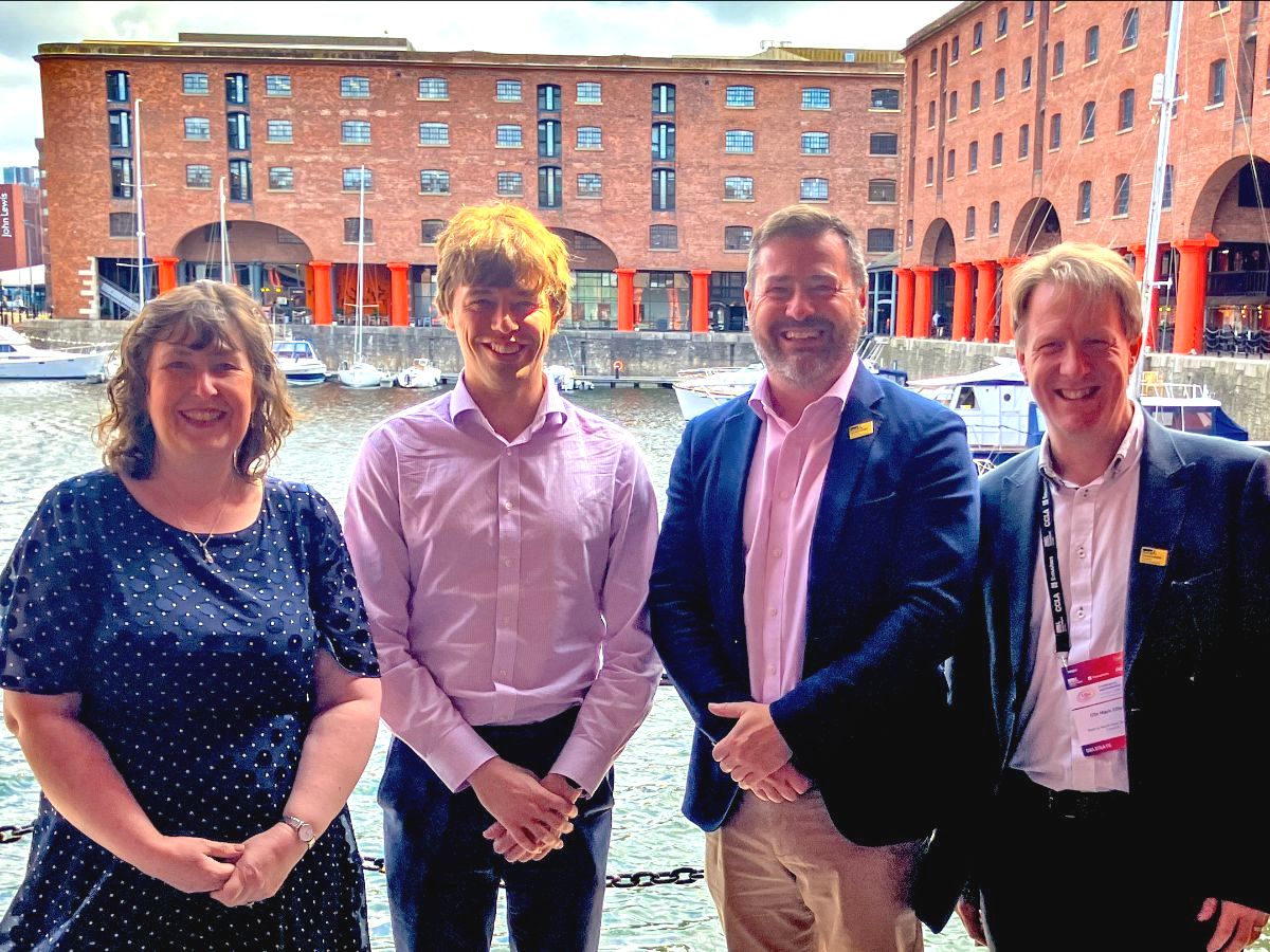 From left to right: Leader of Oxford City Council, Cllr Susan Brown. Leader of Cambridge City Council, Cllr Cameron Holloway. Leader of Bath and North East Somerset Council, Cllr Kevin Guy and Cllr Mark Elliott.