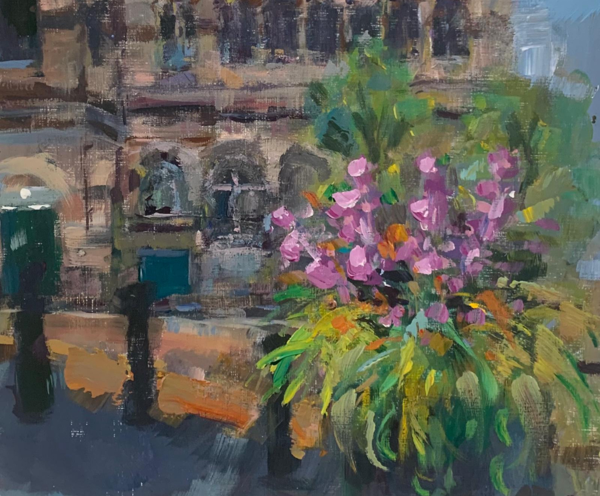 Painting of Midsomer Norton High St