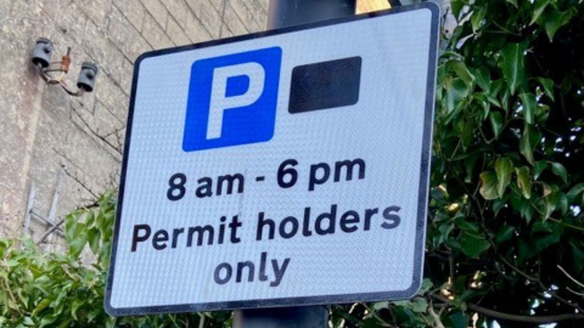 Parking sign
