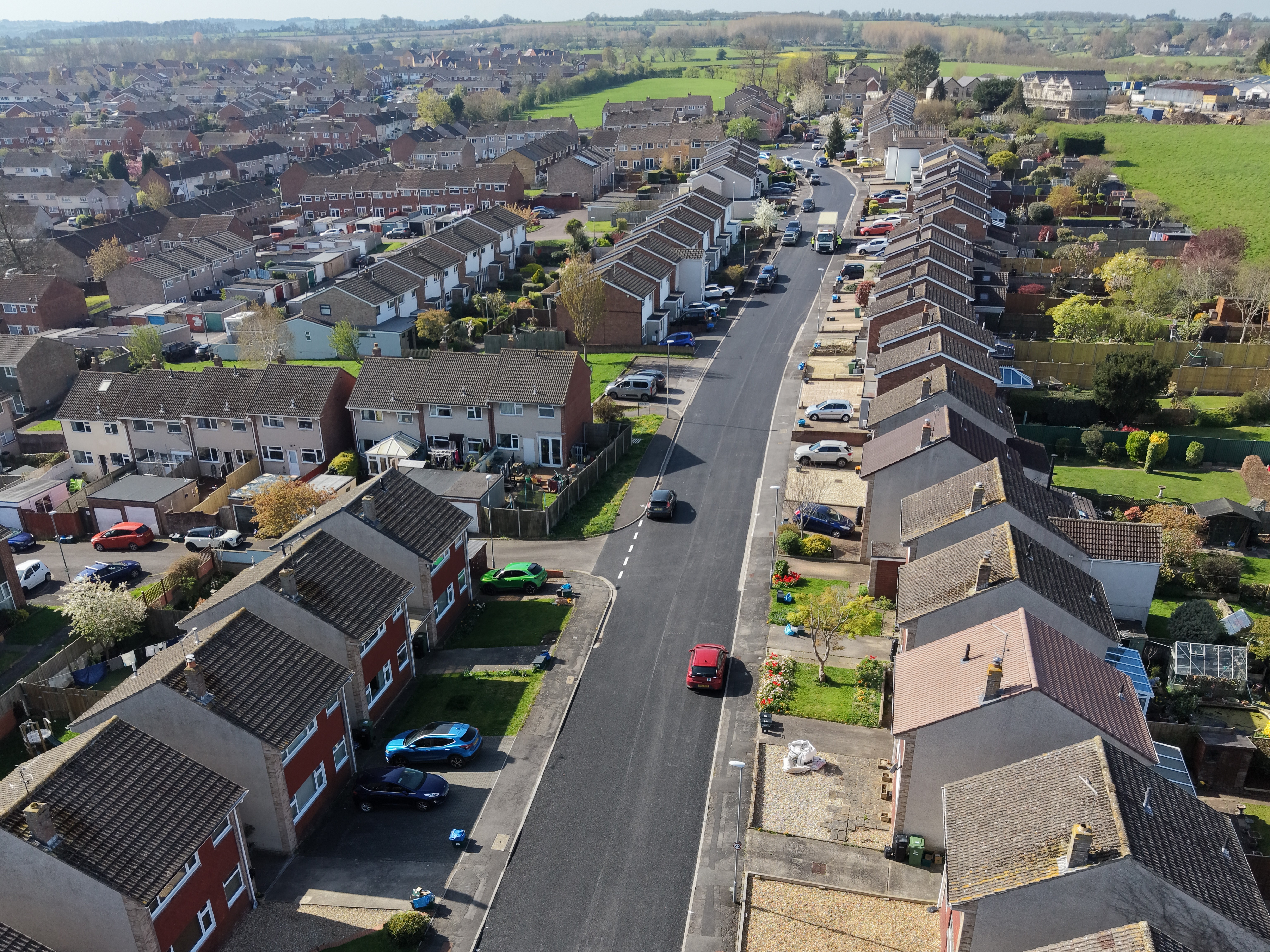Lays Drive in Keynsham, recently resurfaced. 