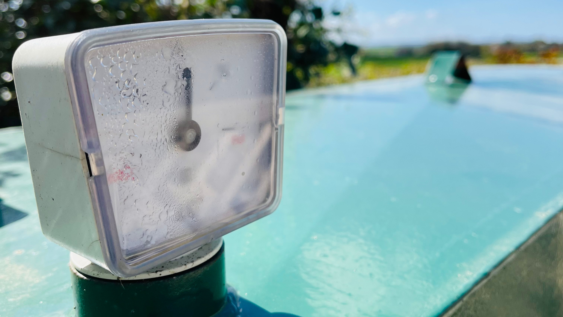image shows a dial on a domestic oil heating tank