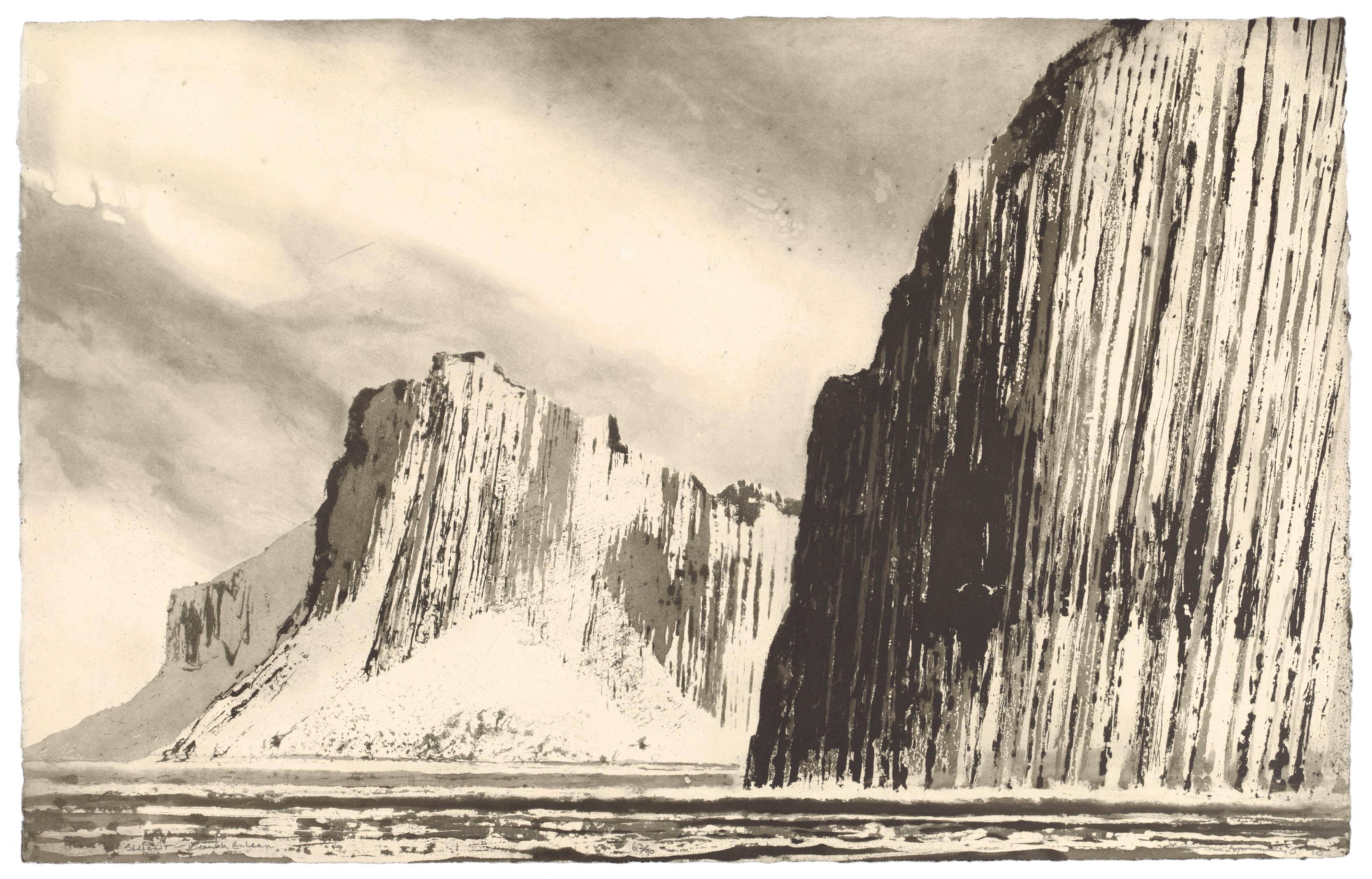 Image: Norman Ackroyd CBE RA, Shiant Garbh Eilean, etching, 49.5 x 78cm © Norman Ackroyd