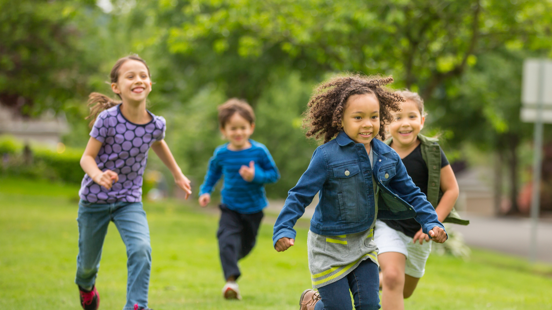 Children playing outside.