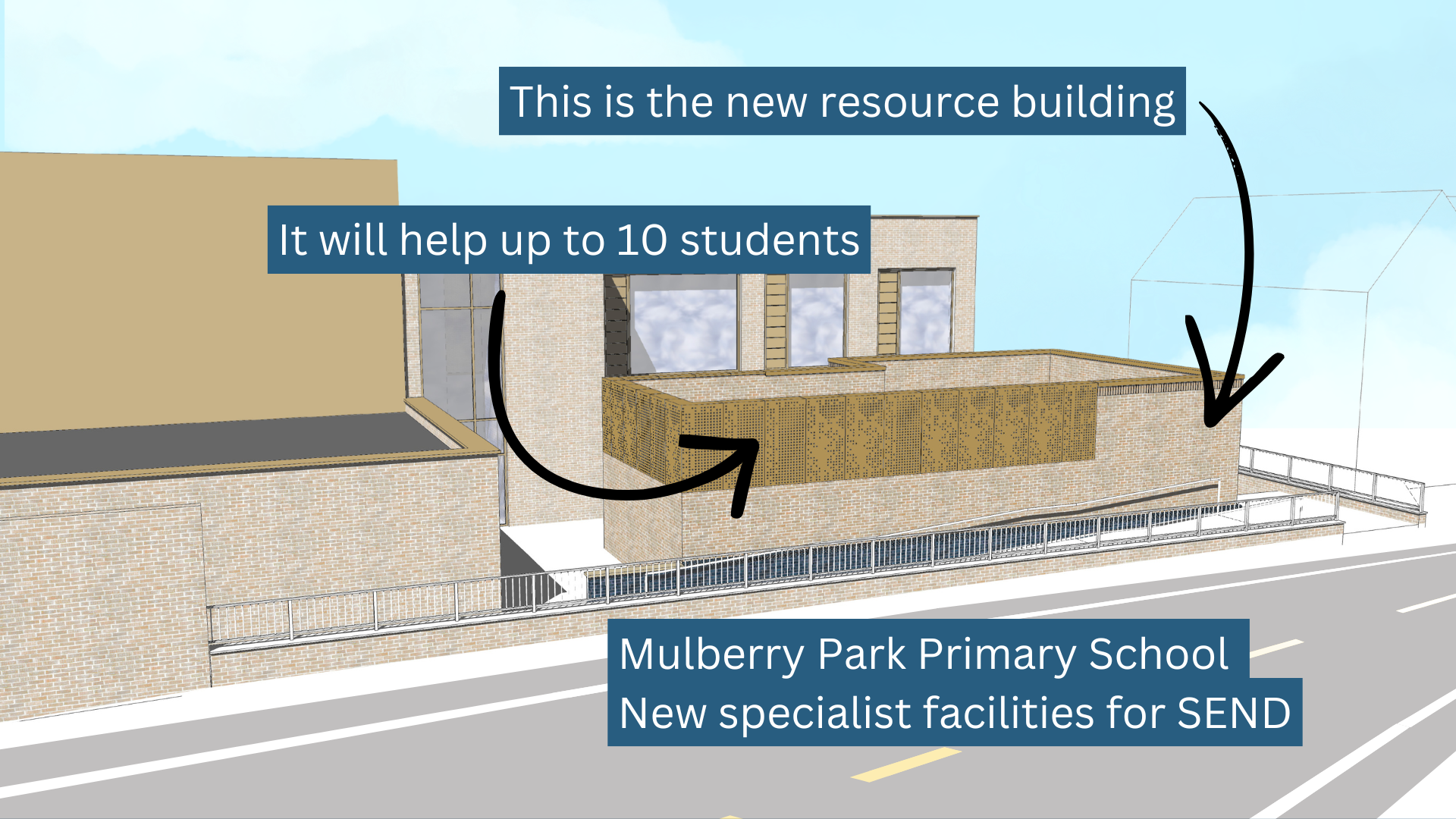 an architects plan of the new extension to the school 