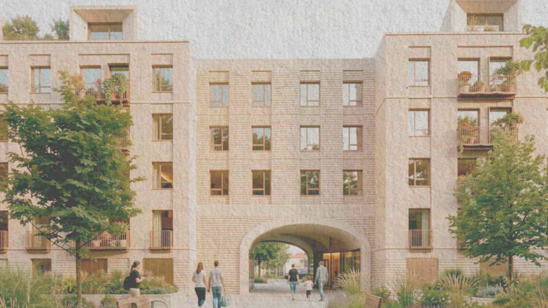 an artists impression of a block of apartments