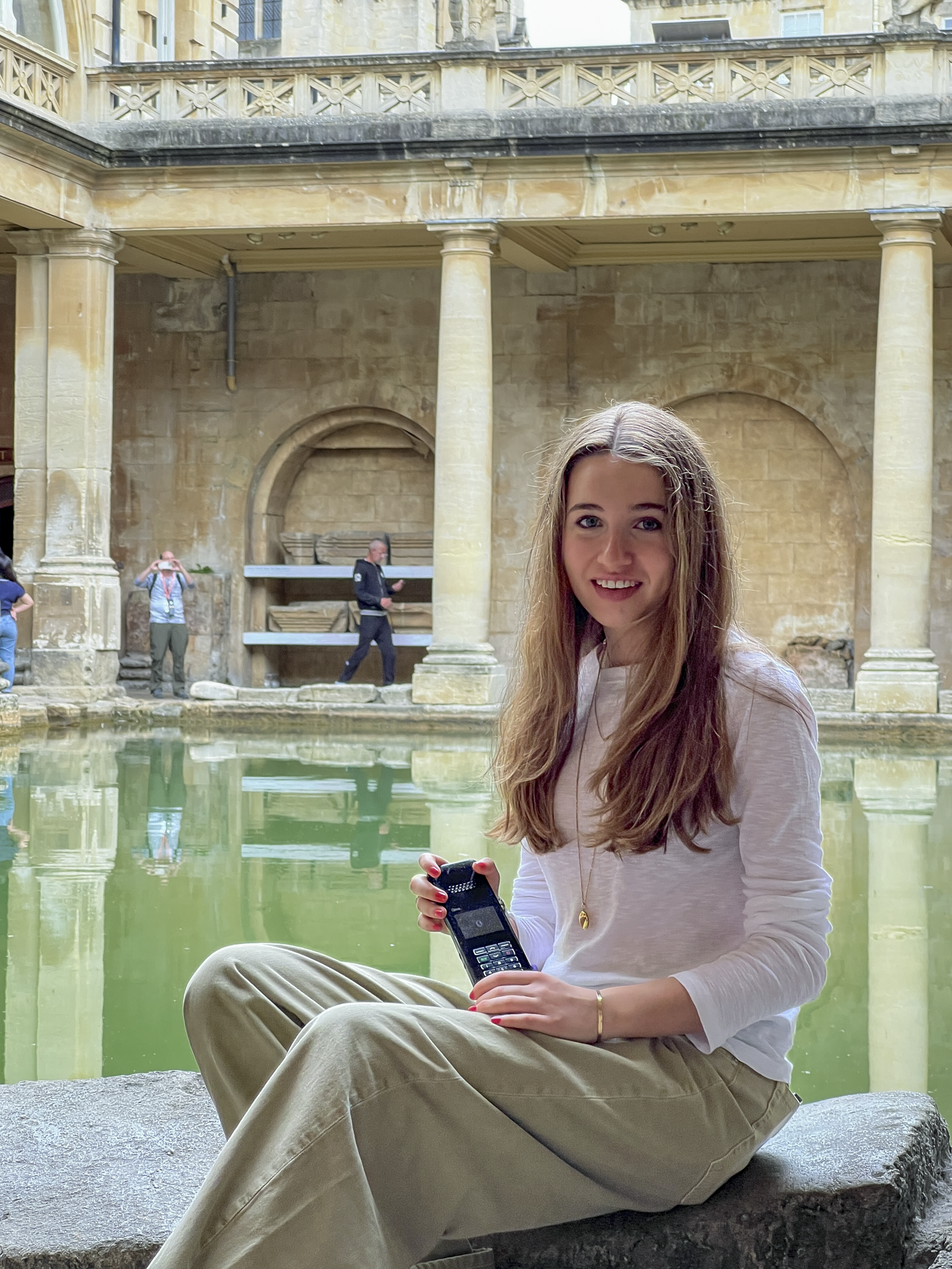 Student Florence Golding at The Roman Baths