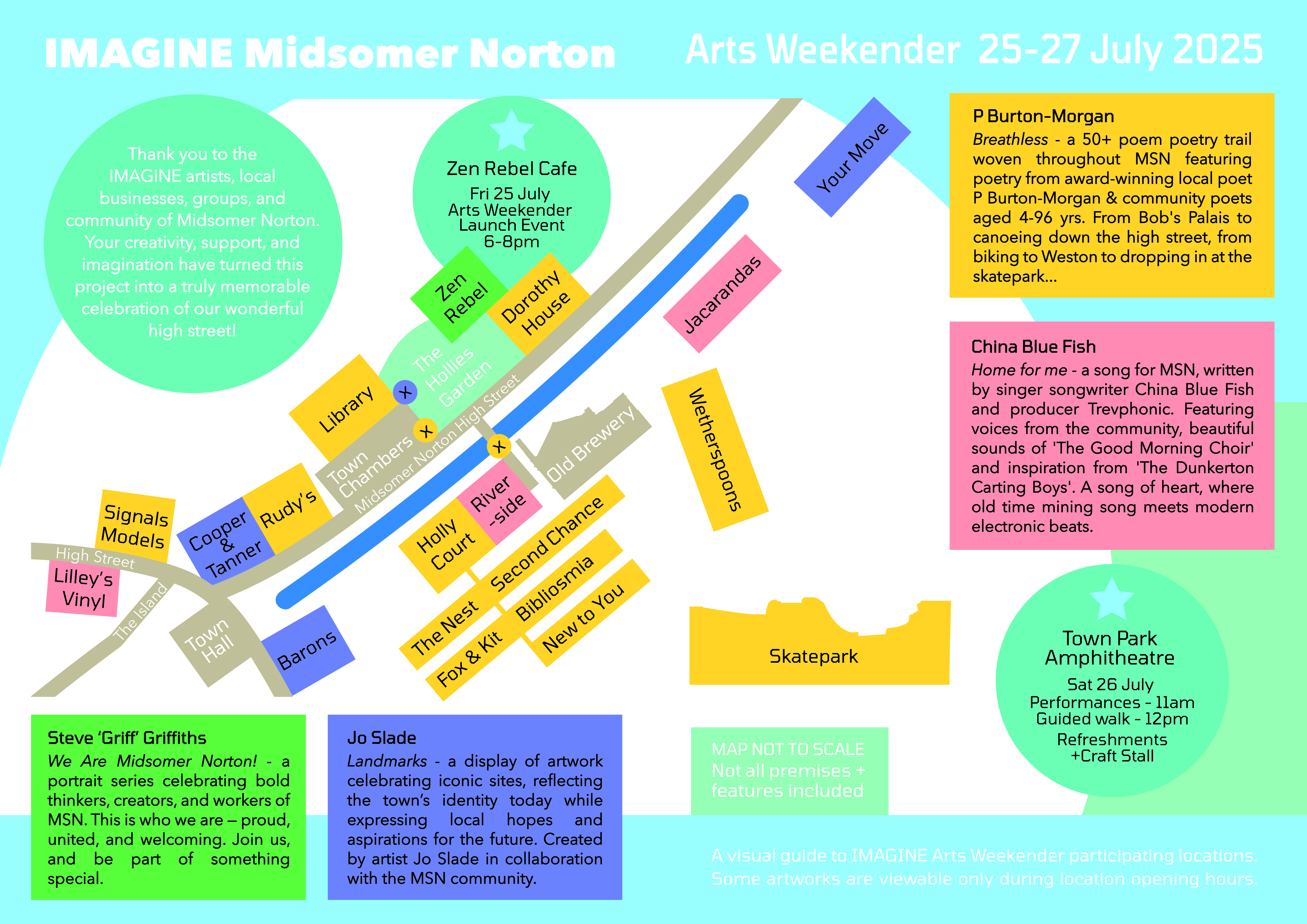 Arts trail map of Midsomer Norton