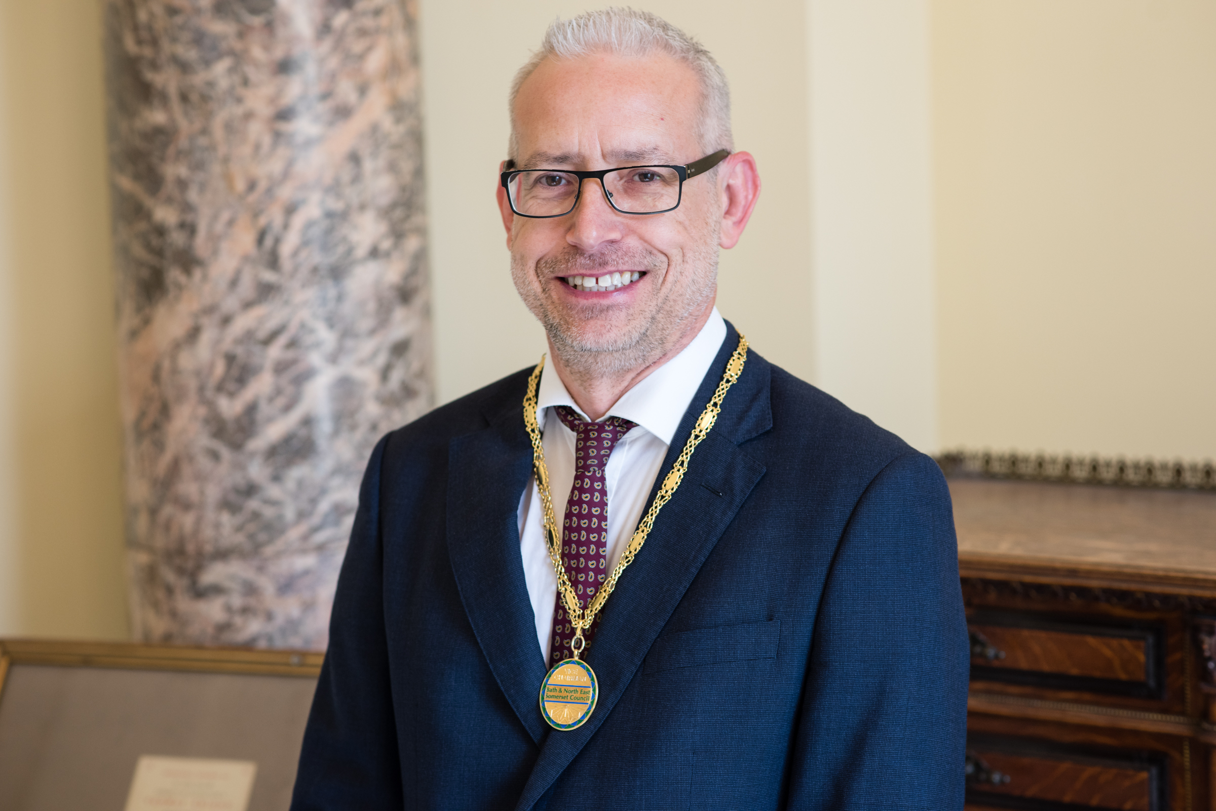 Person wearing a Council Chair official chain